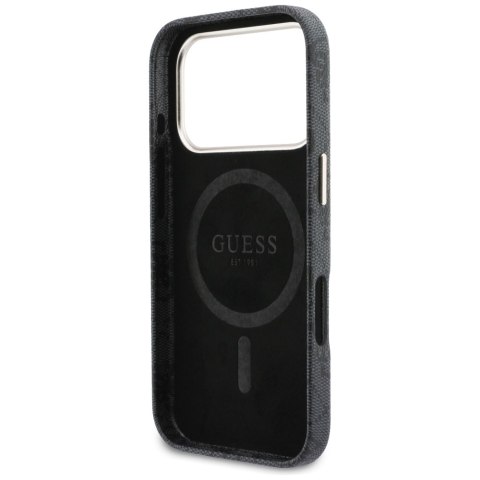 Etui Guess 4G Script MagSafe do iPhone 17 Pro Max czarny