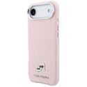 Etui Karl Lagerfeld Karl & Choupette Head Pins Saffiano MagSafe do iPhone Air różowy