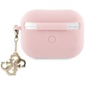 Guess GUAP2LECG4P AirPods Pro 2 (2022/2023) cover różowy/pink Liquid Silicone Glitter Triangle Charm