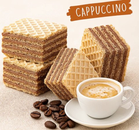 Feiny Biscuits Cubus Wafle z Kremem Cappuccino 125 g