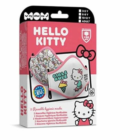 Maska higieniczna materiałowa wielokrotnego użytku Hello Kitty Dorosłych ( 2 uds)