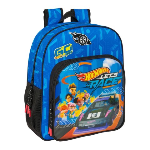 Plecak szkolny Hot Wheels Let's race Niebieski Czarny 32 x 38 x 12 cm