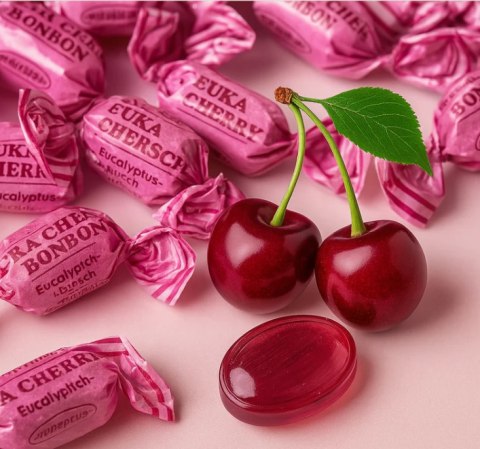 Woogie Euka Cherry Cukierki Eukaliptus Wiśnia 150 g