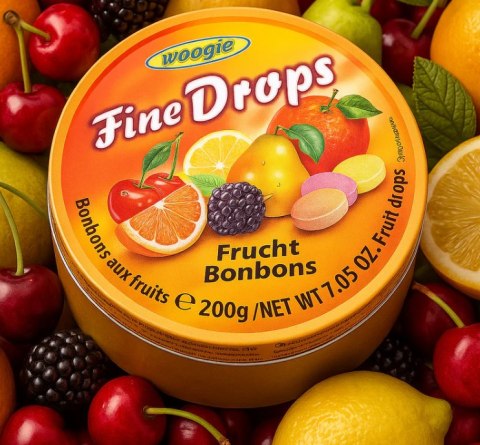 Woogie Landrynki w Puszce Wieloowocowe 200 g