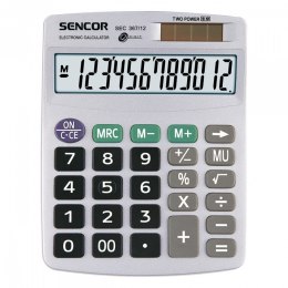 Kalkulator biurkowy SEC 367/12,12 cyfrowy wyświetlacz, podwójne zasilanie