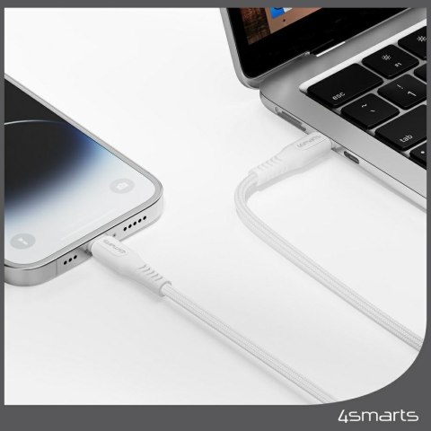 Kabel 4smarts Lightning do USB-C MFI 30W 1.5m biały