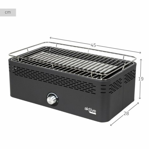 Przenośny Grill Bezdymny na węgiel drzewny Aktive 45 x 19 x 28 cm