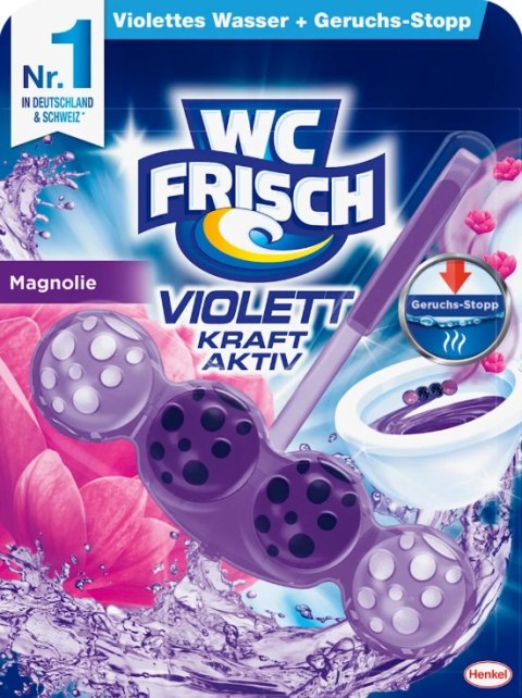 WC-Frisch Violett Kraft-Aktiv Magnolie Zawieszka WC 50 g