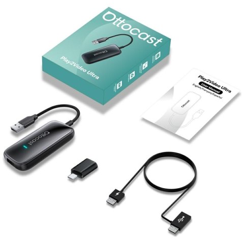 Adapter samochodowy Ottocast CA515-T Play2Video Ultra Android Multimedia Box czarny