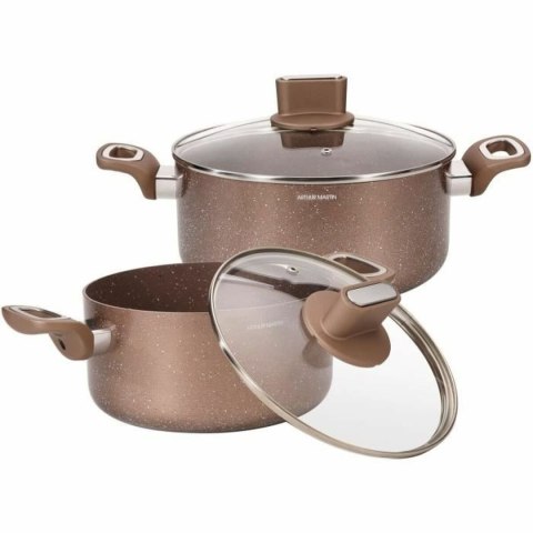 Garnek z Pokrywką Arthur Martin Różowy 4,5 L 4 Części