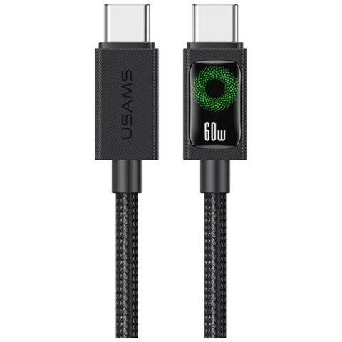 Kabel USAMS U92 60W USB-C do USB-C 1.2m czarny