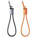 Kabel USAMS U97 60W USB-C do USB-C handstrap 30cm pomarańczowy