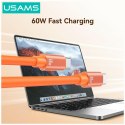 Kabel USAMS U97 60W USB-C do USB-C handstrap 30cm pomarańczowy