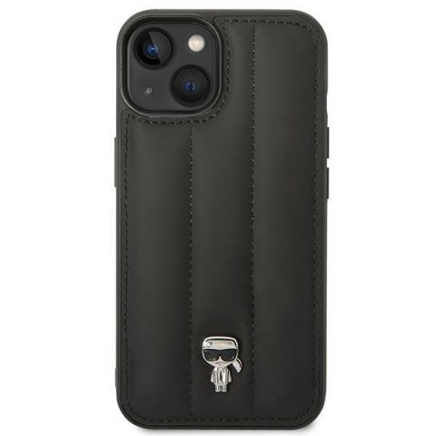 Karl Lagerfeld KLHCP14SPSQPK iPhone 14 / 15 / 13 6,1" hardcase czarny/black Puffy Ikonik Pin