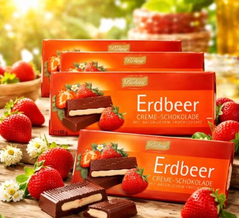 Maitre Truffout Czekolada Nadziewana Truskawkowa 100 g