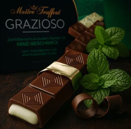 MaitreTruffout Grazioso Czekoladki z Nadzieniem Miętowym 100 g