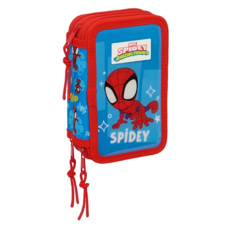 Piórnik Spider-Man Niebieski Czerwony 12,5 x 19,5 x 5,5 cm 37 Części