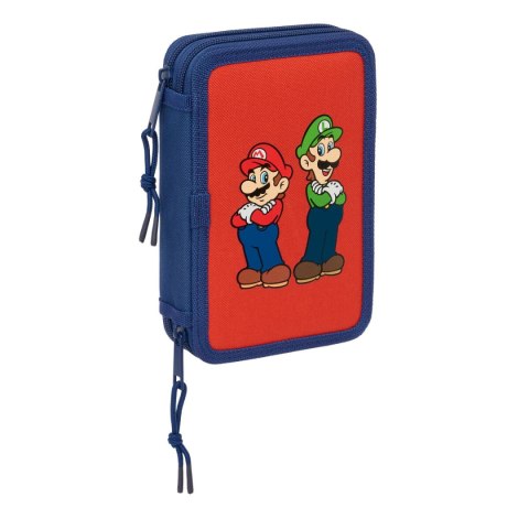 Piórnik Super Mario Mamma mia Czerwony Granatowy 12.5 x 19.5 x 4 cm 29 Części