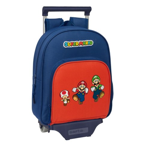 Plecak szkolny Super Mario Mamma mia Czerwony Granatowy 28 x 34 x 10 cm