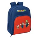 Plecak szkolny Super Mario Mamma mia Czerwony Granatowy 28 x 34 x 10 cm