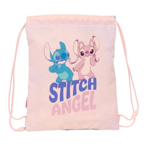Worek na buty ze sznurkami Lilo & Stitch Ohana Niebieski Różowy 26 x 34 x 1 cm