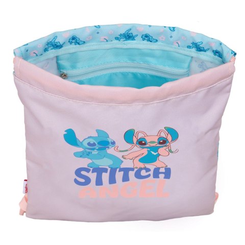 Worek na buty ze sznurkami Lilo & Stitch Ohana Niebieski Różowy 26 x 34 x 1 cm
