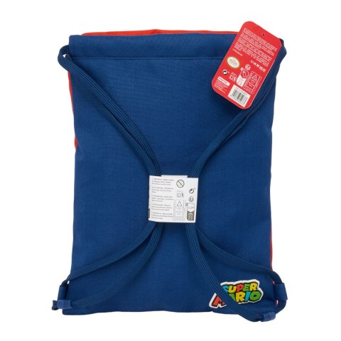 Worek na buty ze sznurkami Super Mario Mamma mia Czerwony Granatowy 26 x 34 x 1 cm