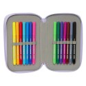 Piórnik Safta Bouquet Różowy Liliowy 12,5 x 19,5 x 5,5 cm 37 Części