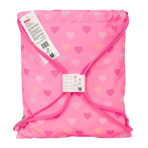 Worek na buty ze sznurkami Benetton Heart Różowy 35 x 40 x 1 cm