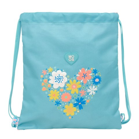 Worek na buty ze sznurkami Moos Fiori Wielokolorowy 35 x 40 x 1 cm