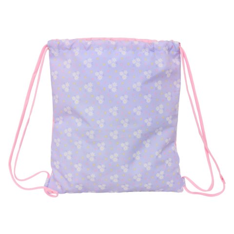 Worek na buty ze sznurkami Safta Bouquet Różowy Liliowy 35 x 40 x 1 cm