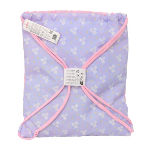 Worek na buty ze sznurkami Safta Bouquet Różowy Liliowy 35 x 40 x 1 cm