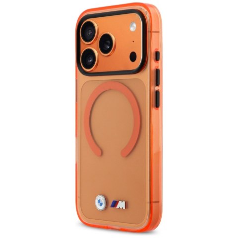 Etui BMW M IML Metal Logos MagSafe do iPhone 17 Pro Max / 18 Pro Max pomarańczowy