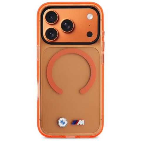 Etui BMW M IML Metal Logos MagSafe do iPhone 17 Pro Max / 18 Pro Max pomarańczowy