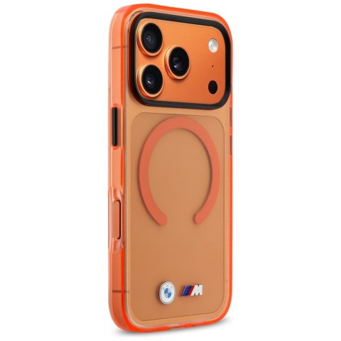 Etui BMW M IML Metal Logos MagSafe do iPhone 17 Pro Max / 18 Pro Max pomarańczowy