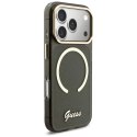 Etui Guess IML Glitters Script Strap MagSafe do iPhone 17 Pro czarny