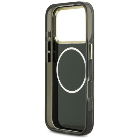 Etui Guess IML Peony Dot MagSafe do iPhone 17 Pro czarny