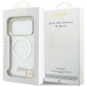 Etui Guess IML Script Metal MagSafe do iPhone 17 Pro Max przezroczysty