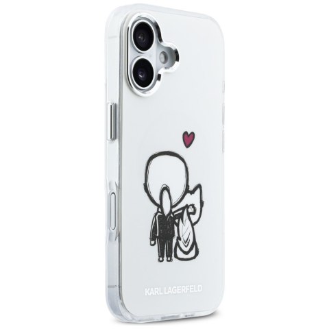 Etui Karl Lagerfeld Karl & Choupette Back MagSafe do iPhone 17 przezroczysty