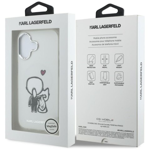 Etui Karl Lagerfeld Karl & Choupette Back MagSafe do iPhone 17 przezroczysty