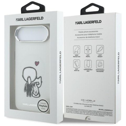 Etui Karl Lagerfeld Karl & Choupette Back MagSafe do iPhone Air przezroczysty