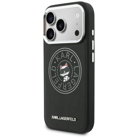 Etui Karl Lagerfeld Point & Choupette Sketch MagSafe do iPhone 17 Pro Max czarny