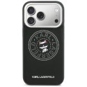 Etui Karl Lagerfeld Point & Choupette Sketch MagSafe do iPhone 17 Pro Max czarny