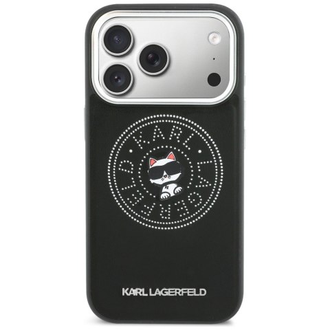 Etui Karl Lagerfeld Point & Choupette Sketch MagSafe do iPhone 17 Pro Max czarny