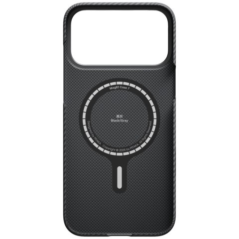 Etui PITAKA Ultra-Slim MagSafe do iPhone 17 Pro Max czarno szary