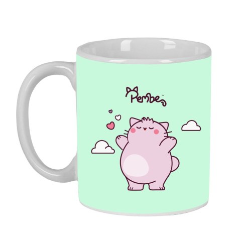Kubek Pembe The pink cat Wielokolorowy 350 ml