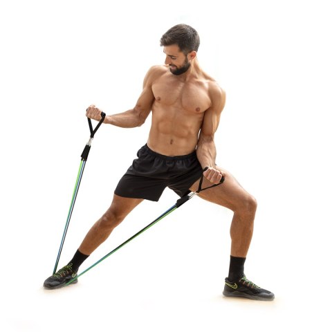 Zestaw Gum Oporowych z Akcesoriami i Przewodnikiem po Ćwiczeniach White Label 3 Sztuk (Odnowione B)