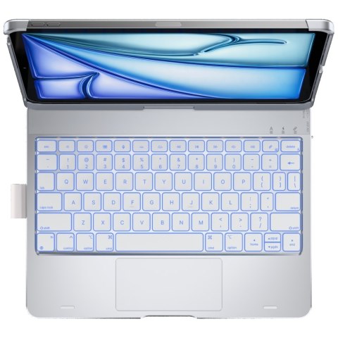 Etui Typecase Flexbook Touch z klawiaturą do iPad Air 11" M2 2024 / M3 2025 / M4 2026 srebrny