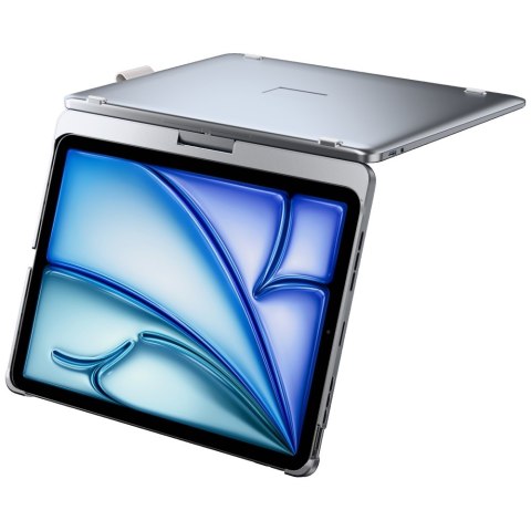 Etui Typecase Flexbook Touch z klawiaturą do iPad Air 11" M2 2024 / M3 2025 / M4 2026 srebrny