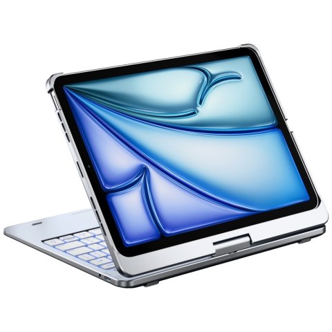 Etui Typecase Flexbook Touch z klawiaturą do iPad Air 11" M2 2024 / M3 2025 / M4 2026 srebrny